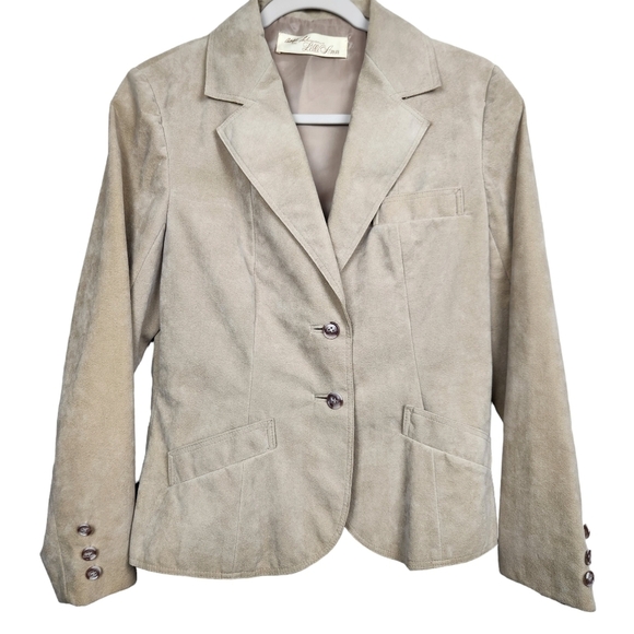 Lilli Ann Adolph Schuman Vintage Ultra Suede Blazer Jacket Women's Size Small - Picture 5 of 12